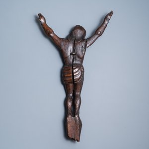 Een grote eikenhouten Corpus, Frankrijk, 16e eeuw — foto 2