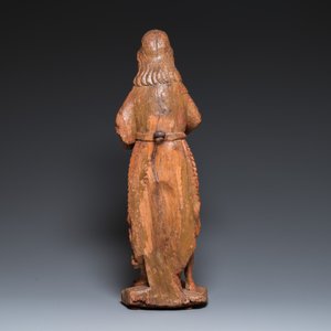 Een grote eikenhouten sculptuur van Johannes de Doper met het Lam, 16e eeuw — foto 4