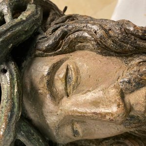 Een grote gepolychromeerde eikenhouten Christus, Vlaanderen, 1e kwart 16e eeuw — foto 55
