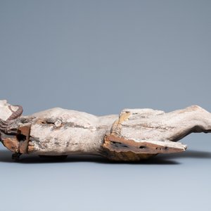 Een grote gepolychromeerde eikenhouten figuur van Christus, 1e helft 16e eeuw — foto 3