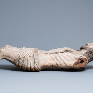 Een grote gepolychromeerde eikenhouten figuur van Christus, 1e helft 16e eeuw — foto 4