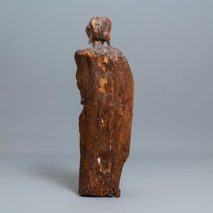 Een grote houten figuur van Sint-Barbara, Duitsland, 16e eeuw — foto 4