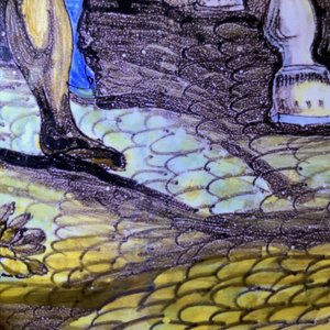 Een grote Italiaanse majolica 'Alexander de Grote' wapenschotel, atelier Francesco Grue, Castelli, 17e eeuw — foto 9