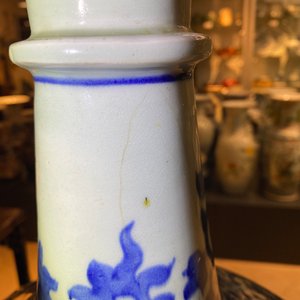 Een grote Japanse blauw-witte Arita fles, Edo, 17e eeuw — foto 13