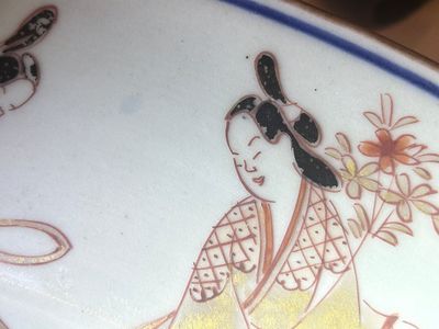 Een grote Japanse Imari schotel, Edo, 18e eeuw — foto 4