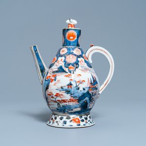 Een grote Japanse Imari theepot met deksel, Edo, 17e eeuw — foto 1