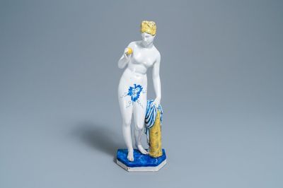 Een grote polychrome aardewerken figuur van Eva, Samson, Parijs, 19e eeuw