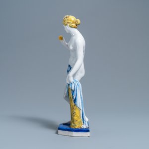 Een grote polychrome aardewerken figuur van Eva, Samson, Parijs, 19e eeuw — foto 3