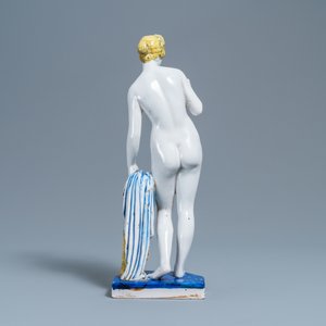 Een grote polychrome aardewerken figuur van Eva, Samson, Parijs, 19e eeuw — foto 4