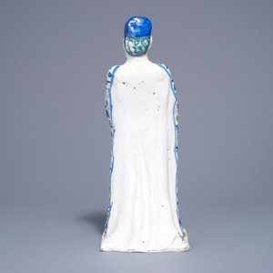 Een grote polychrome Duits aardewerken figuur van een Chinees, Berlijn, 18e eeuw — foto 3