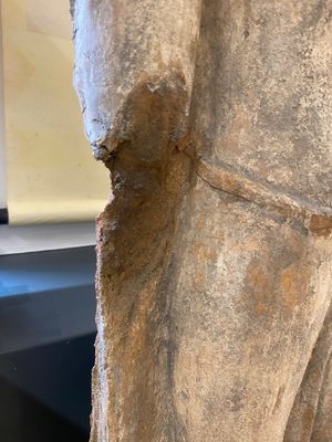 Een grote Thaise stucco sculptuur van Boeddha Shakyamuni, Haripunchai regio, 13e eeuw — foto 12