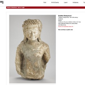 Een grote Thaise stucco sculptuur van Boeddha Shakyamuni, Haripunchai regio, 13e eeuw — foto 6