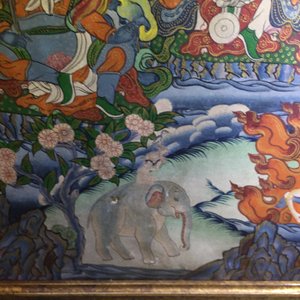 Een grote thangka, Tibet of Nepal, 19/20e eeuw — foto 13