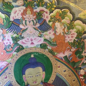 Een grote thangka, Tibet of Nepal, 19/20e eeuw — foto 17