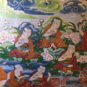 Een grote thangka, Tibet of Nepal, 19/20e eeuw — foto 10