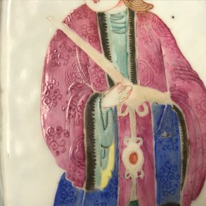 Een hexagonale Chinese famille rose 'Wu Shuang Pu' vaas, 19e eeuw — foto 10