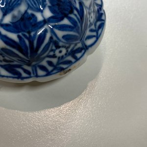 Een hoge Chinese blauw-witte theepot met deksel, Kangxi — foto 10