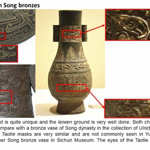 Een hoogst uitzonderlijk Chinees archaïsch bronzen ritueel wijnvat en deksel, 'You' 卣, Shang dynastie, Yinxu periode — foto 8
