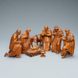 Een houten groep met 'De aanbidding der koningen', Italë, 18e eeuw — foto 2