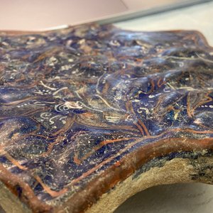 Een Ilkhanid Lajvardina stertegel met blauwe fondkleur, Iran, 13/14e eeuw — foto 11