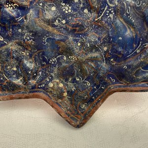 Een Ilkhanid Lajvardina stertegel met blauwe fondkleur, Iran, 13/14e eeuw — foto 4