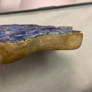 Een Ilkhanid Lajvardina stertegel met blauwe fondkleur, Iran, 13/14e eeuw — foto 11