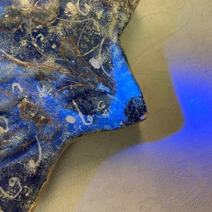 Een Ilkhanid Lajvardina stertegel met blauwe fondkleur, Iran, 13/14e eeuw — foto 7