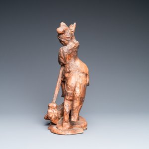 Een imitatie terrracotta gemonochromeerde houten figuur van Sint-Joris, 16e eeuw — foto 3