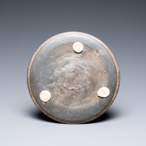 Een Indische met zilver ingelegde bidri basis voor een waterpijp, 1e helft 19e eeuw — foto 6