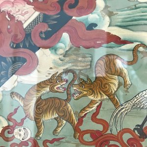 Een ingelijste thangka met Rahula, Tibet, 19e eeuw — foto 14