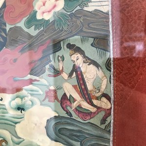 Een ingelijste thangka met Rahula, Tibet, 19e eeuw — foto 17