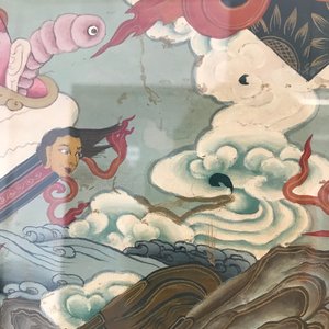 Een ingelijste thangka met Rahula, Tibet, 19e eeuw — foto 6