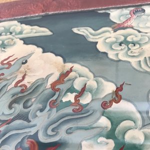 Een ingelijste thangka met Rahula, Tibet, 19e eeuw — foto 10