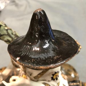 Een inktstel in Franse faïence met decor van een zittende Chinees, Rijsel, 18e eeuw — foto 8