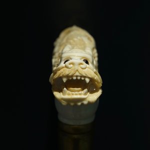 Een ivoren en houten wandelstok met een draak als handgreep, Chinees werk, 19e eeuw — foto 6