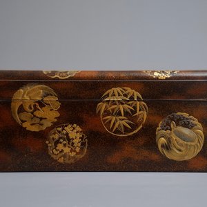Een Japanse lakwerk 'suzuribako' schrijfkist met intern compartiment, Edo of Meiji, 19e eeuw — foto 4