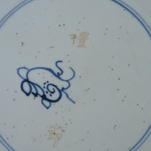 Een kapitale Chinese blauw-witte schotel met een draak, Kangxi — foto 8