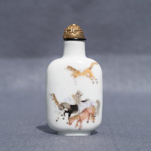 Een keizerlijke Chinese famille rose 'Bajuntu' snuiffles, Daoguang merk en periode — foto 14