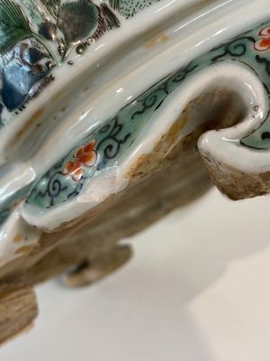 Een keizerlijke Chinese famille verte jardinière, Kangxi merk en periode — foto 13