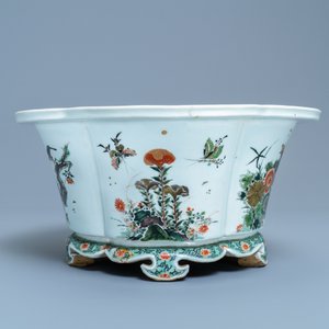 Een keizerlijke Chinese famille verte jardinière, Kangxi merk en periode — foto 14