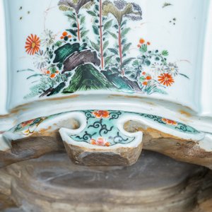 Een keizerlijke Chinese famille verte jardinière, Kangxi merk en periode — foto 28