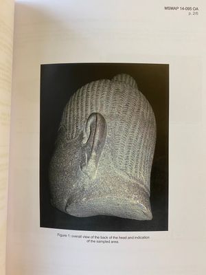 Een Khmer gepolijst zandstenen hoofd van de godin Uma, Baphuon-stijl, Angkor periode, Cambodja, 11e eeuw — foto 11