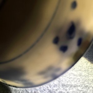 Een klein Chinees blauwwit schoteltje op voet, Chenghua merk, Wanli — foto 9