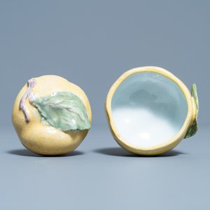 Een kleine polychrome Franse faience appelvormige terrine, 18e eeuw — foto 6