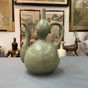 Een Koreaanse ingelegde celadon steengoed schenkkan, wellicht Goryeo, 13/14e eeuw — foto 7