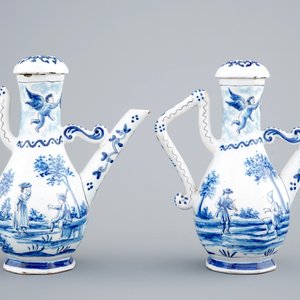 Een lot divers blauw-wit Delfts aardewerk, Nederland en Frankrijk, 18e en 19e eeuw — foto 15