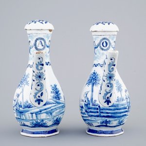Een lot divers blauw-wit Delfts aardewerk, Nederland en Frankrijk, 18e en 19e eeuw — foto 16