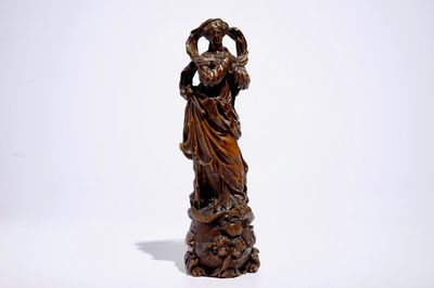 Een Madonna in buxushout, Antwerpen, 16/17e eeuw