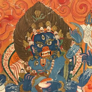 Een 'Mahakala' thangka, Tibet, 19e eeuw — foto 11