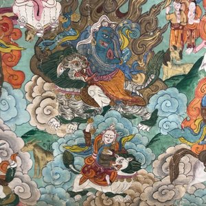 Een 'Mahakala' thangka, Tibet, 19e eeuw — foto 18